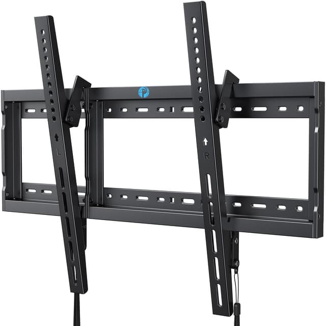 Pipishell Tilt TV Wall Mount Bracket Low Profile for Most 37-85 Inch LED LCD OLED Plasma Flat Curved TVs, Large Tilting Mount Fits 16"-24" Wood Studs Max VESA 600x400mm Holds up to 132lbs