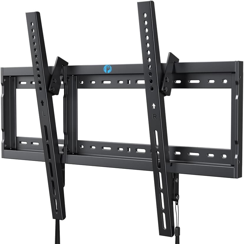 Pipishell Tilt TV Wall Mount Bracket Low Profile for Most 37-85 Inch LED LCD OLED Plasma Flat Curved TVs, Large Tilting Mount Fits 16"-24" Wood Studs Max VESA 600x400mm Holds up to 132lbs