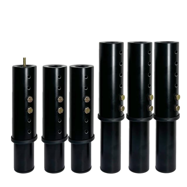 Metal Adjustable Bed Legs Replacement for Adjustable Bed Base Frame Parts Heavy Duty Feet Support Extra Height Range 7 to 12 Inch M8 M10 Thread Compatible with 89% Base (Set of 6)