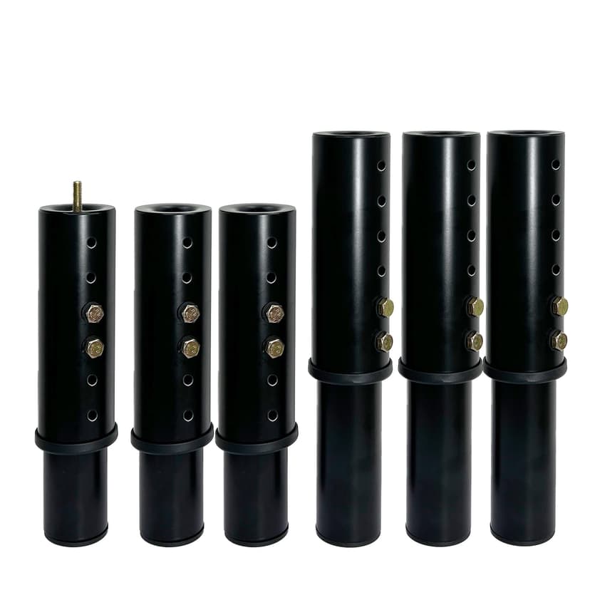 Metal Adjustable Bed Legs Replacement for Adjustable Bed Base Frame Parts Heavy Duty Feet Support Extra Height Range 7 to 12 Inch M8 M10 Thread Compatible with 89% Base (Set of 6)