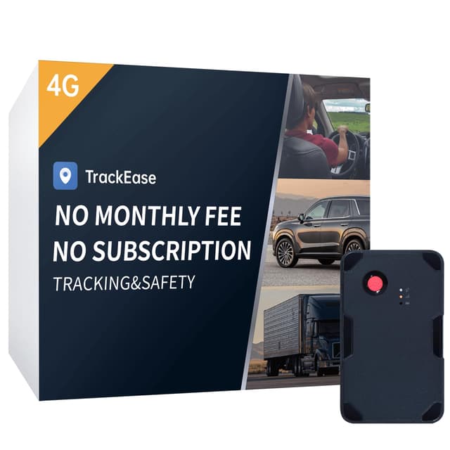 VITALGLOW GPS Tracker for Vehicles, No Monthly Fee, No Subscription with Real-Time Location, Long Battery Life, 4G SIM Card and Data Included, Trip History, GeoFence, Driving Alerts, Magnectic