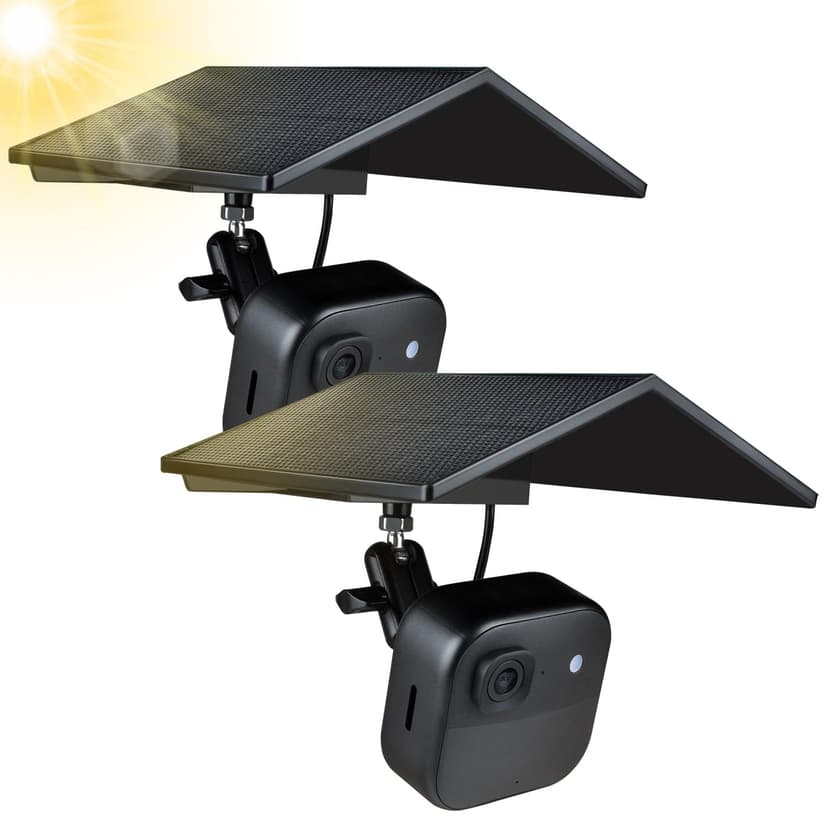 Solar Panel for Blink Camera, Waterproof Solar Charger Compatible with Outdoor 4 / 2K+ / XT / XT2, Continuous Power Supply (2Pack,Not for Blink Mini, Camera Not Included)