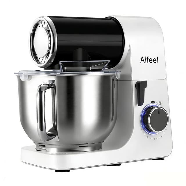 Aifeel Stand Mixer,6.5QT Tilt-Head Electric Stand Mixer,700W DC Motor with Low Noise,Kitchen Mixer with Dough Hook,Beater,Whisk,Dishwasher-Safe Attachments for Baking (Black)