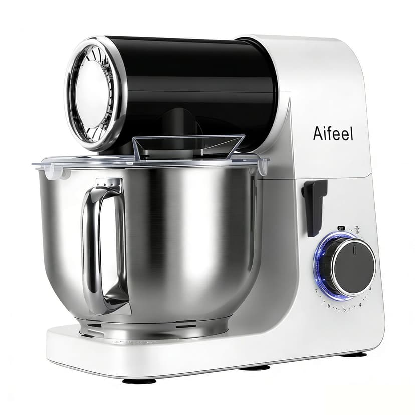 Aifeel Stand Mixer,6.5QT Tilt-Head Electric Stand Mixer,700W DC Motor with Low Noise,Kitchen Mixer with Dough Hook,Beater,Whisk,Dishwasher-Safe Attachments for Baking (Black)