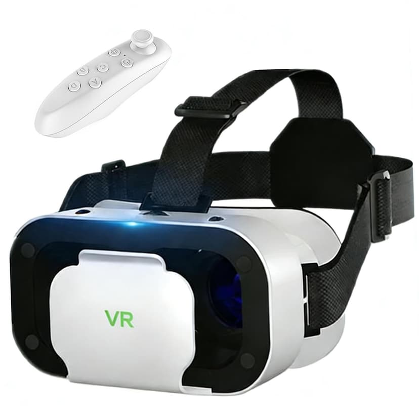 Virtual Reality Headset for Phone with Controller, 3D VR Glasses Adjustable VR Virtual Reality Goggles, Compatible 4.7-6.5 inch for iPhone & Android, for Movies Games（Black）