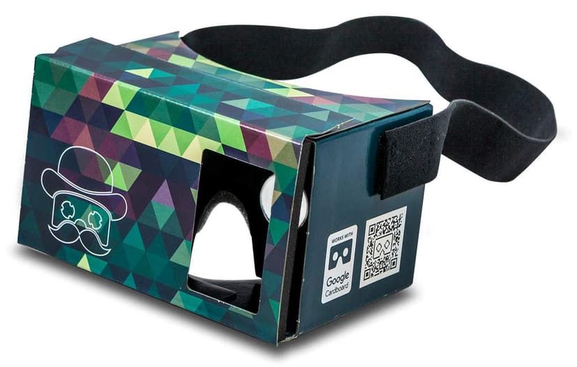 POP! Cardboard Google Cardboard with Free Head Strap and Cushion for Android and iPhone, Fits Every Phone, Including Lenses, 3D VR Glasses Virtual Reality Viewer VR Goggles