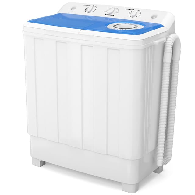 Auertech 28 Lbs Portable Washing Machine, Portable Washer for Apartment with 18 Lbs Washer, 10 Lbs Spinner, Mini Compact Top Load Washing Machine for RV Dorm