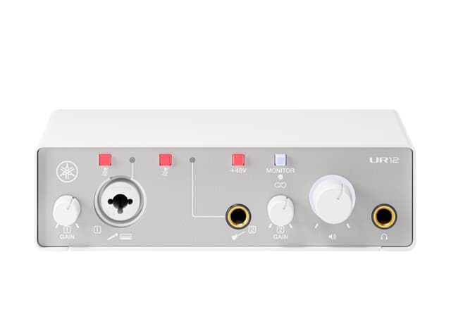 Yamaha 2-in/2-out USB-C Audio Interface with 24-bit/192kHz Support, 1 Combo/1 TRS inputs, Direct Monitoring, Loopback, and Steinberg Software Suite, White UR12MK3 W