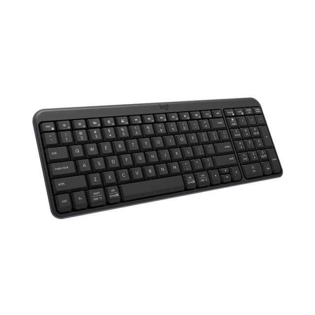 Logitech K250 Bluetooth Keyboard with Numpad, Easy Connectivity, Compact Wireless Keyboard Made with Recycled Plastic, Spill-Resistant, Comfortable Keys - Windows/MacOS - Graphite