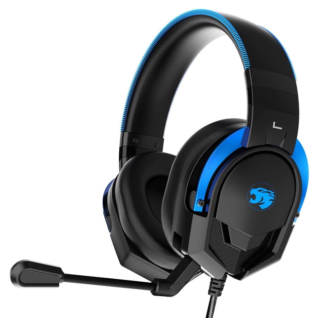 IMYB A88 Gaming Headset with Microphone, Stereo Wired Noise Cancelling Over-Ear Headphones with Mic for Pc, Ps5, Xbox One Series X/s, Ps4, Computer, Laptop, Mac, Nintendo, Gamer (Blue)
