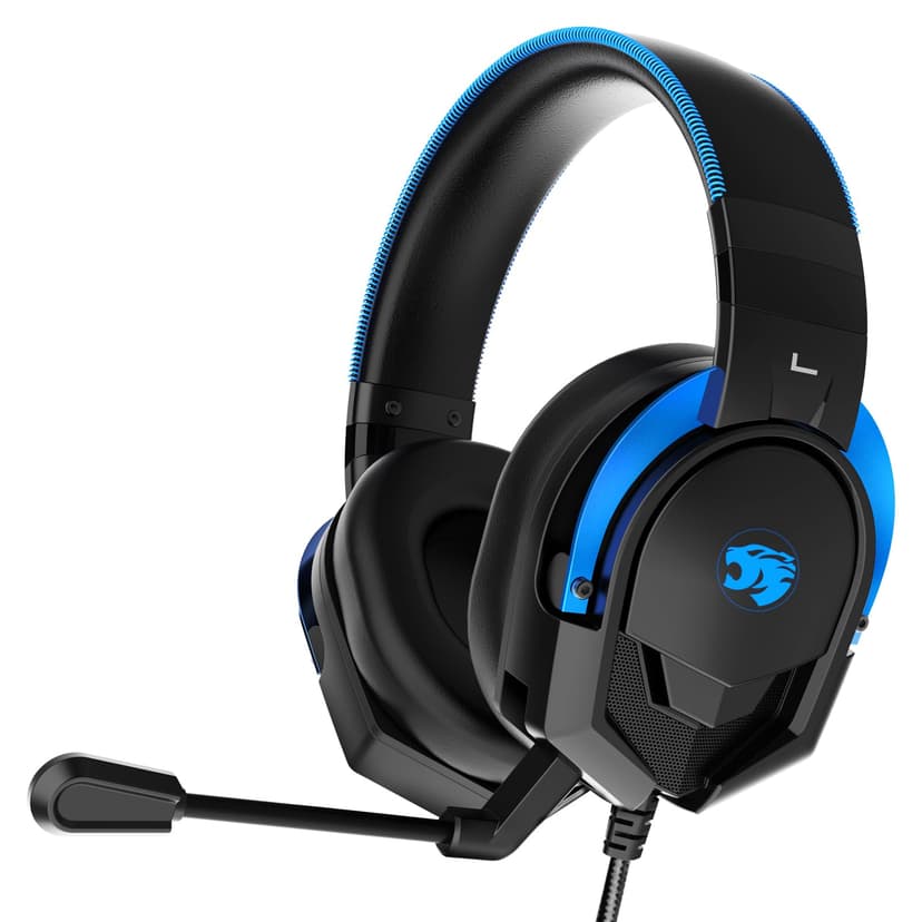 IMYB A88 Gaming Headset with Microphone, Stereo Wired Noise Cancelling Over-Ear Headphones with Mic for Pc, Ps5, Xbox One Series X/s, Ps4, Computer, Laptop, Mac, Nintendo, Gamer (Blue)