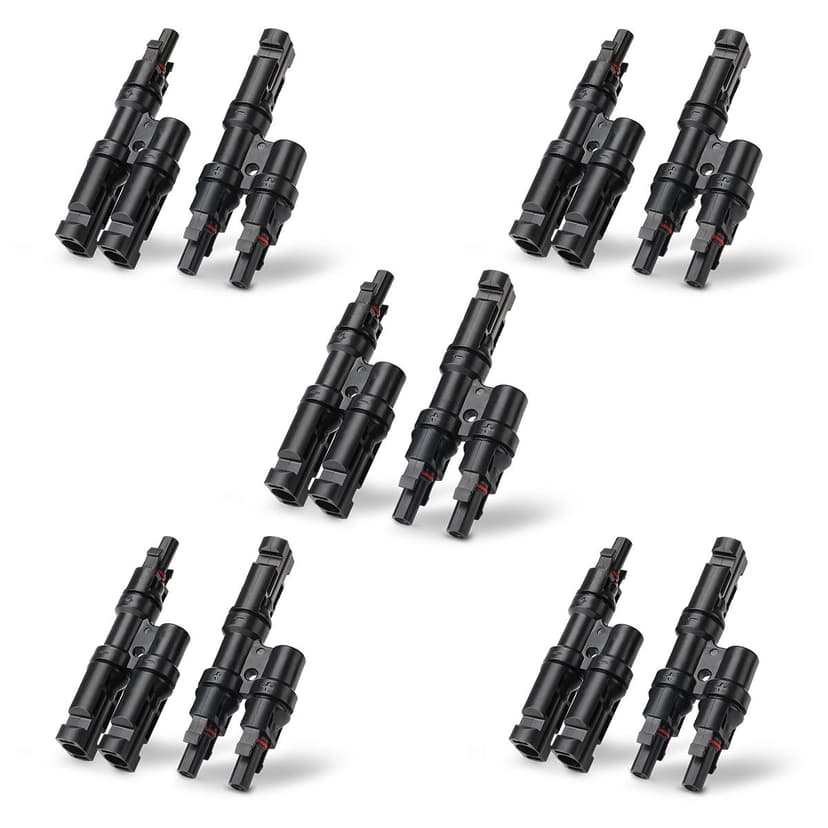BougeRV Solar Branch Connectors Y Connector for Parallel Connection Between Solar Panels FMM+MFF (5 Pairs)