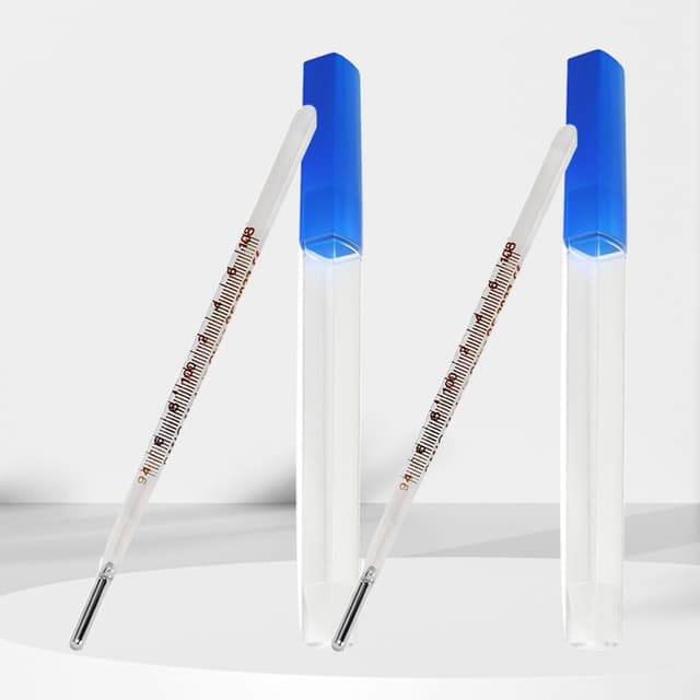 ℉ Oral Thermometer for Adults and Kids 2PCS - Glass Thermometer for Rectal Temperature - Accurate Easy Reading - AiBi TECH