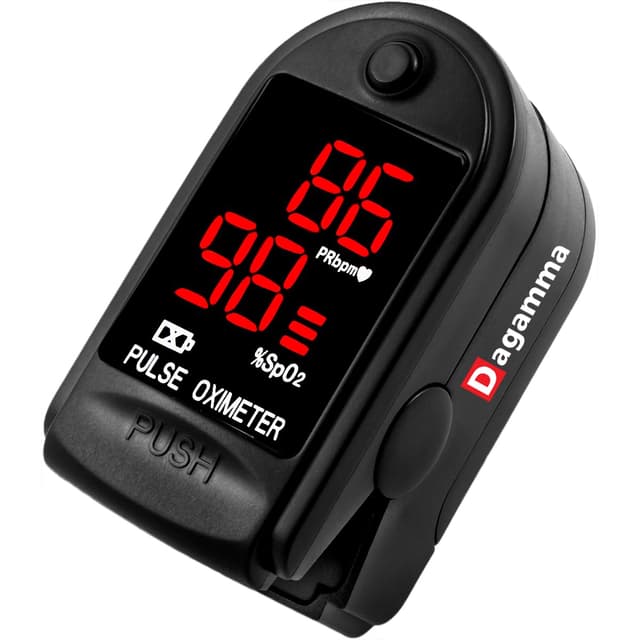 Dagamma Finger Pulse Oximeter DP100 in Black - the Authentic Pulse Oximeter for sports and aviation use