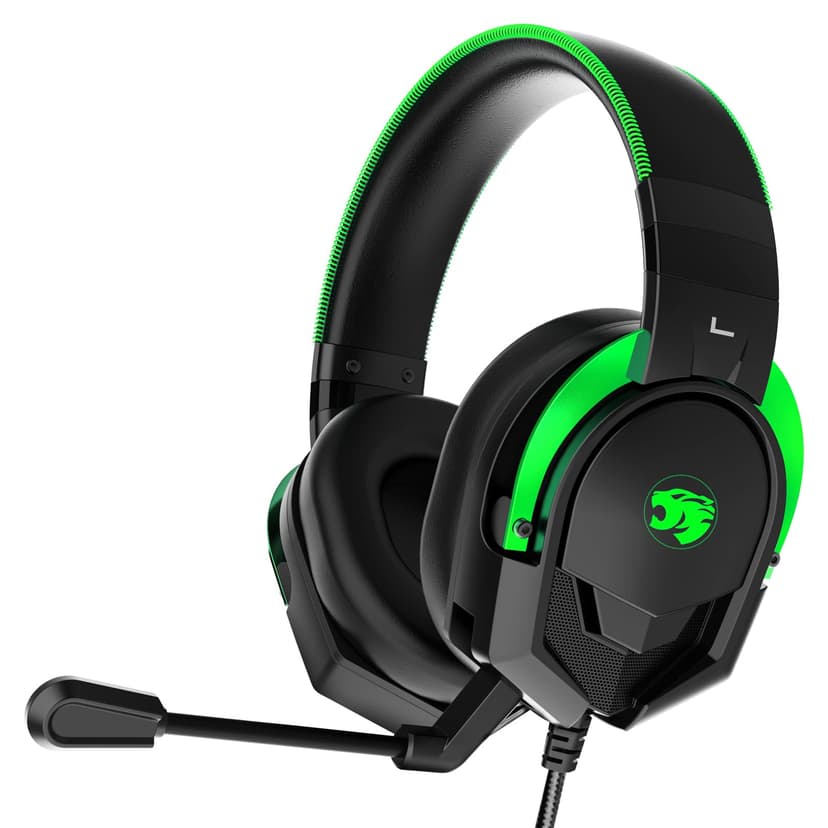 IMYB A88 Gaming Headset with Microphone, Stereo Wired Noise Cancelling Over-Ear Headphones with Mic for Pc, Ps5, Xbox One Series X/s, Ps4, Computer, Laptop, Mac, Nintendo, Gamer (Green)