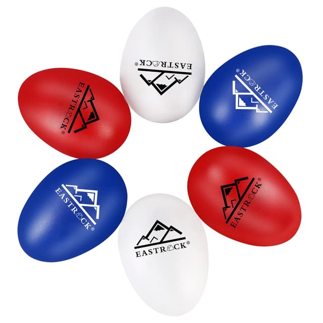 EastRock 6 PCS Plastic Egg Shaker Set Musical Hand Percussion Shakers Musical Maracas Percussion Instruments