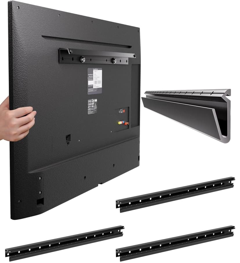 Fulifix 3 Pack Studless Drywall TV Mount for 32-75 Inch TVs, Wall Mounts No Drill TV Bracket up to 150 lbs Max VESA 600x400mm, No Stud TVs Mount fits Most LED LCD Flat Curved Screen TVs & Monitors