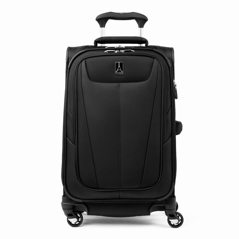 Travelpro Maxlite 5 Softside Expandable Luggage with 4 Spinner Wheels, Lightweight Suitcase, Men and Women, Black, Carry-on 21-Inch