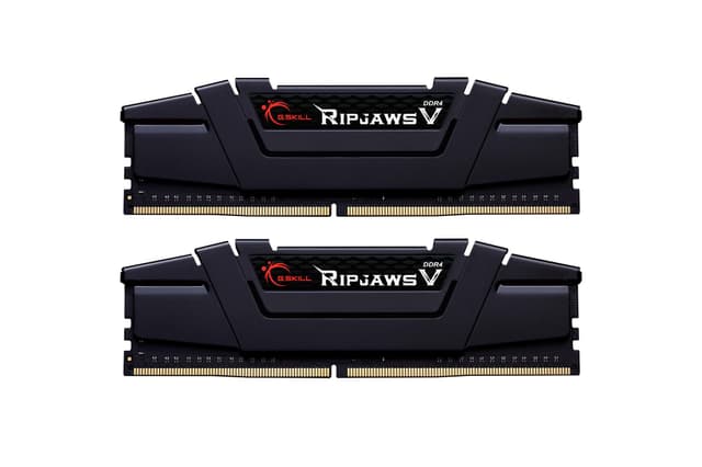 G.SKILL RipjawsV Series DDR4 RAM (XMP) 16GB (2x8GB) 3200MT/s CL16-18-18-38 1.35V Intel AMD Desktop Computer Memory U-DIMM - Black (F4-3200C16D-16GVKB)