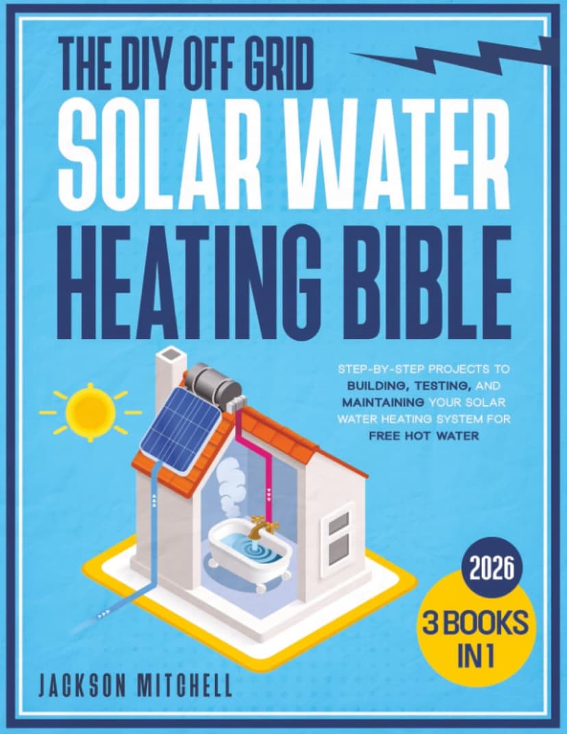The DIY Off Grid Solar Water Heating Bible: [3 in 1] Step-by-Step Projects to Building, Testing, and Maintaining your Solar Water Heating System for Free Hot Water