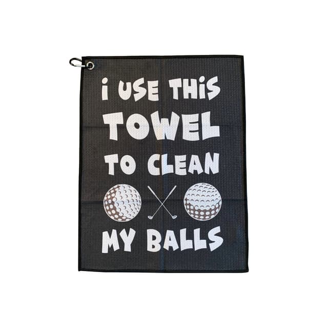 SHANKITGOLF Golf Towel for Golf Bag Microfiber with Clip, Funny Cleaning Cloth for Balls & Clubs, Premium Accessories, Gift for Men, Golfers, Dad