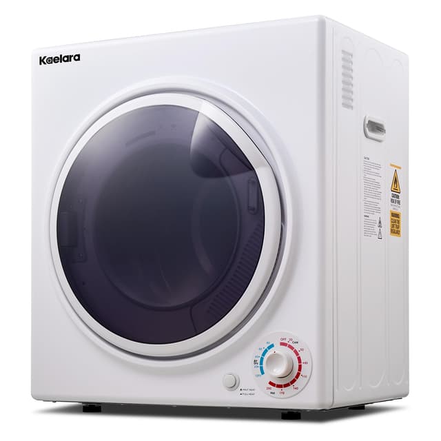 Kaelara Portable Dryers for Laundry 1500W, 3.5 cu.ft Apartment Dryer with 4 drying Mode, Front Load Electric Dryer for RVs and Apartments, White