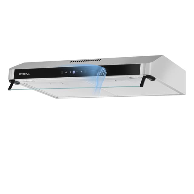 30 Inch Under Cabinet Range Hood | 400 CFM Stainless Steel | Convertible Ducted/Ductless | Touchless Gesture Control | Washable Grease Filters | 3 Speed Fan | LED Lighting - Kendraja