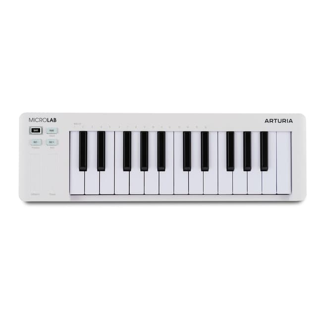 Arturia MicroLab Mk3 - Universal MIDI Controller for Music Production - White