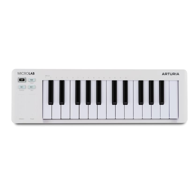 Arturia MicroLab Mk3 - Universal MIDI Controller for Music Production - White