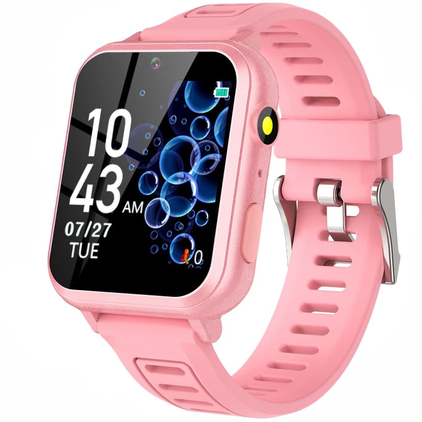 Wiszodet Smart Watch for Kids Gift for Girls Age 5-12, 1.54" Touch Screen Watch with HD Camera Video 39 Games Music Pedometer Flashlight Alarm Clock, Gifts for 7 8 9 10 Year Old Girls Boys