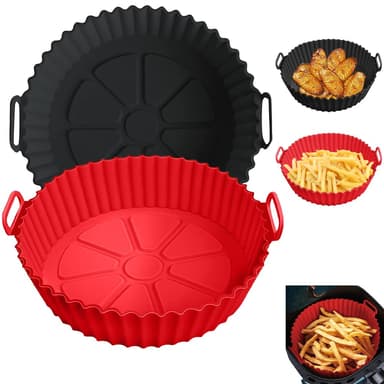 Silicone Liners for Ninja Air Fryer AF101/161/150, Compatible with COSORI/Gourmia/PowerXL/Instant Essentials/Fabuletta/Chefman/Dreo/Ultrean Air Fryer 3-5QT