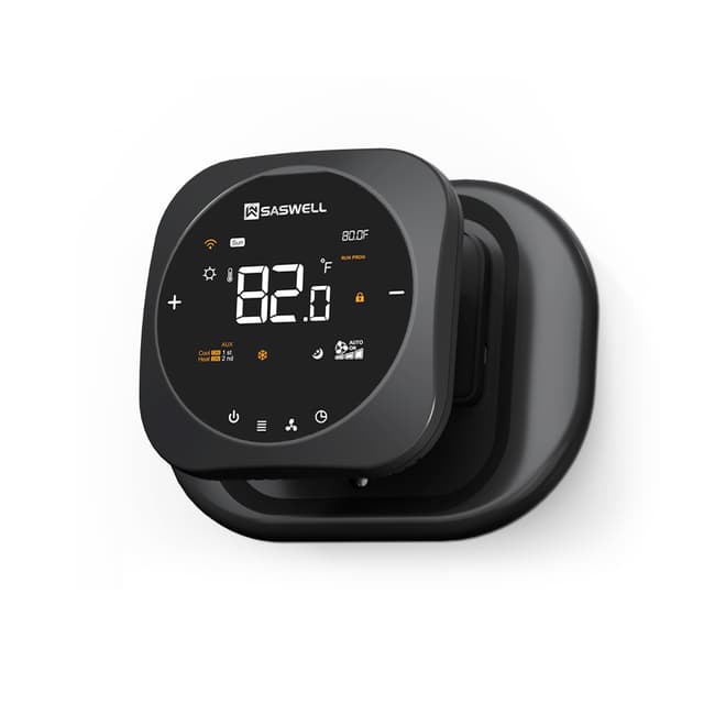 SASWELL Smart Thermostat 3H/2C, WiFi Household Thermostat for Heat Pump and Conventional Multi-Stage System, Easy DIY Installation, Voice Control, Support Alexa and Google Home, C-Wire Required