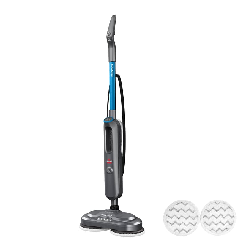 BISSELL Spinwave SmartSteam All-in-One Scrubbing and Sanitizing Electric Hard Floor Mop w/LED Headlights & Swivel Steering 3897A