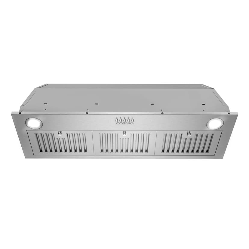 COSMO COS-36IRHP 36 in. Lumin Collection 380 CFM Ducted Insert Range Hood, Button Controls, LED Lights, Stainless Steel