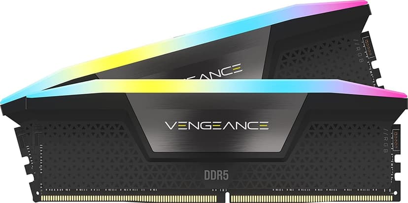 CORSAIR VENGEANCE RGB DDR5 RAM 32GB (2x16GB) 6400MHz CL36-48-48-104 1.35V Intel XMP 3.0 Desktop Computer Memory - Black (CMH32GX5M2B6400C36)