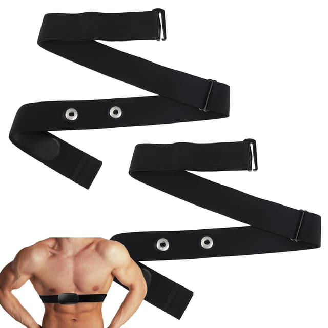 2 Pack Heart Rate Monitor Chest Band for Polar H10 H9 H7, Adjustable Waterproof Soft Replacement Chest Strap Compatible with Polar Wearlin Garmin Dual Running HRM (Black Length 25.6"-37.4")