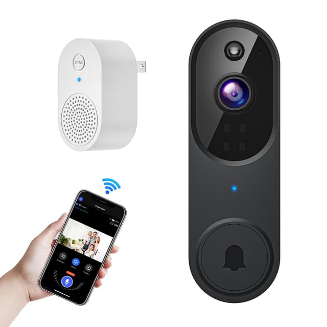 Orbitell Wireless Wi-Fi Video Doorbell Camera with Two Way Audio, AI Motion Detection, Night Vision and Cloud Storage, 2.4G Wi-Fi only