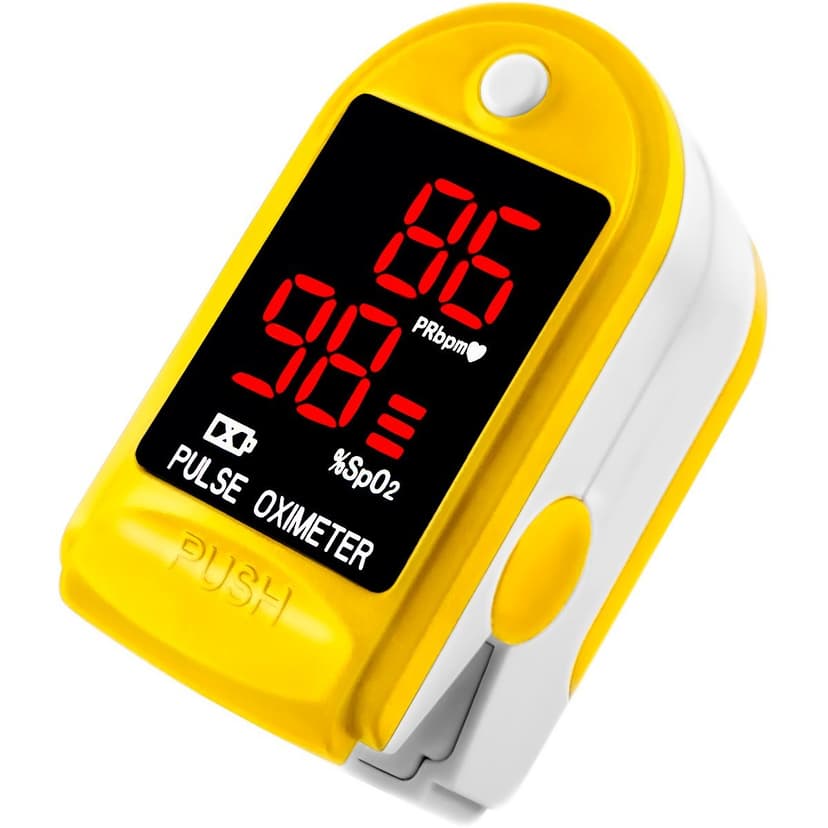 Dagamma Finger Pulse Oximeter DP100 in Yellow - the Authentic Pulse Oximeter for Sports and Aviation use