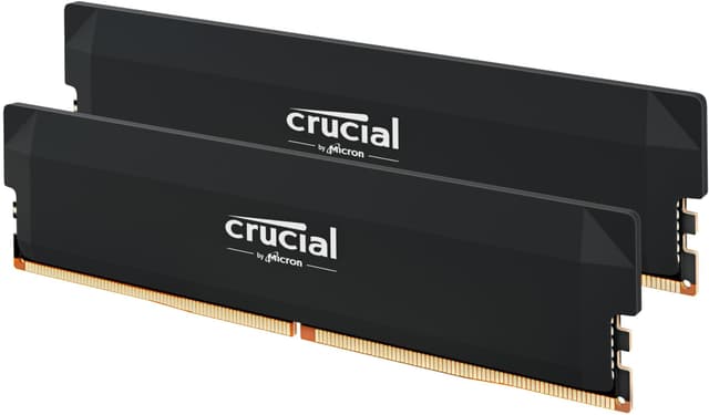 Crucial Pro 32GB DDR5 RAM Kit (2x16GB),CL36 6000MHz, Overclocking Desktop Gaming Memory, Intel XMP 3.0 & AMD Expo Compatible, Black - CP2K16G60C36U5B