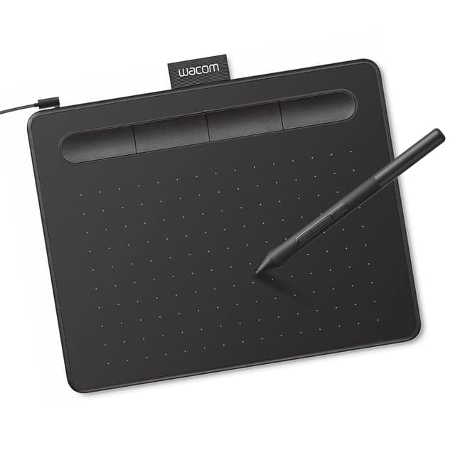 Wacom Intuos Small Graphics Drawing Tablet, Includes Training & Software; 4 Customizable ExpressKeys Compatible with Chromebook Mac Android & Windows, Black