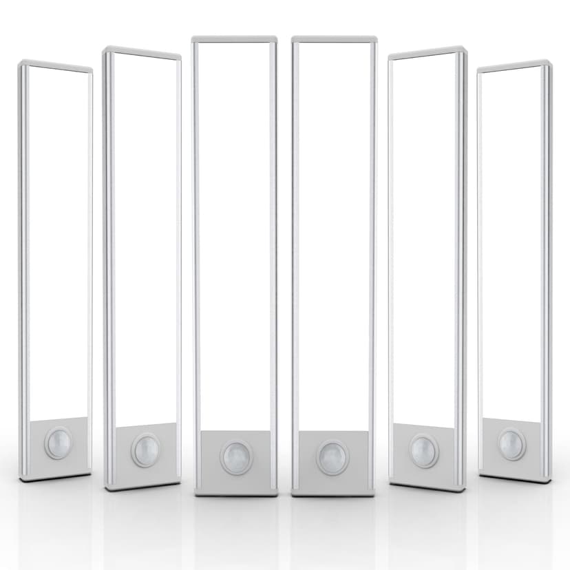 6 Pack Under Cabinet Lights Wireless, 32 LED Motion Sensor Light Indoor Rechargeable Magnetic Closet Lights Battery Operated, Under Counter Lights for Kitchen, Wardrobe, Hallway, Stairs