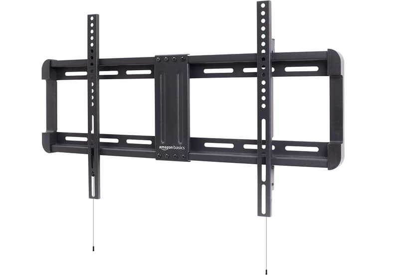 Amazon Basics Low Profile TV Wall Mount with Horizontal Post Installation Leveling for 32 to 86 inch TVs, Wood Studs Compatible, Black