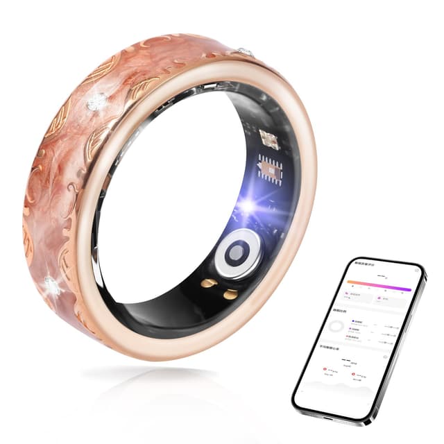 Smart Ring for Women-Men,Health-Fitness Tracker with Heart Rate, Sleep Monitor, Blood Oxygen, HRV, 128 Sports Modes, IP68 Waterproof, Gesture Control, No Subscription Fee,with iOS & Android (10)