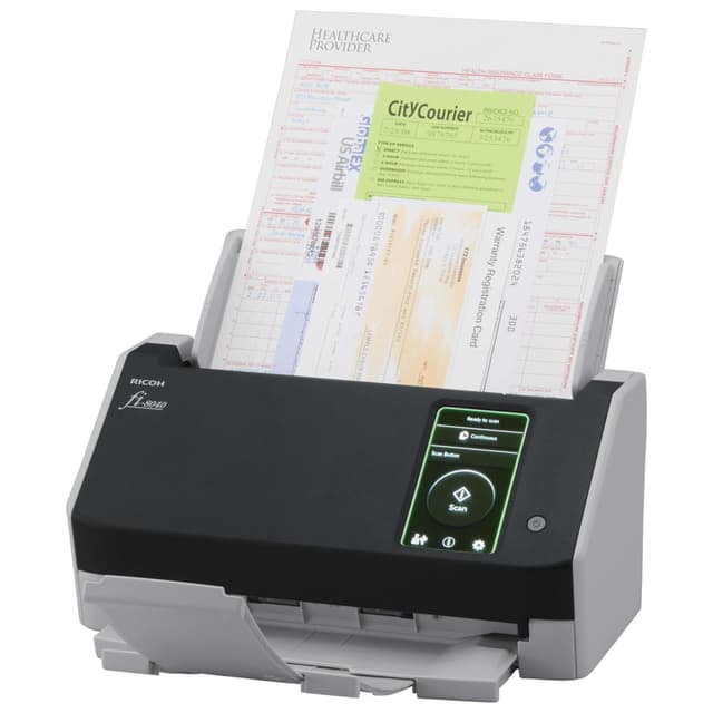RICOH fi-8040 Fast Front Office & Desktop Document, Receipt, ID Card Scanner with 50 Page Auto Feeder and PC-Less DirectScan Network Scanning Capability