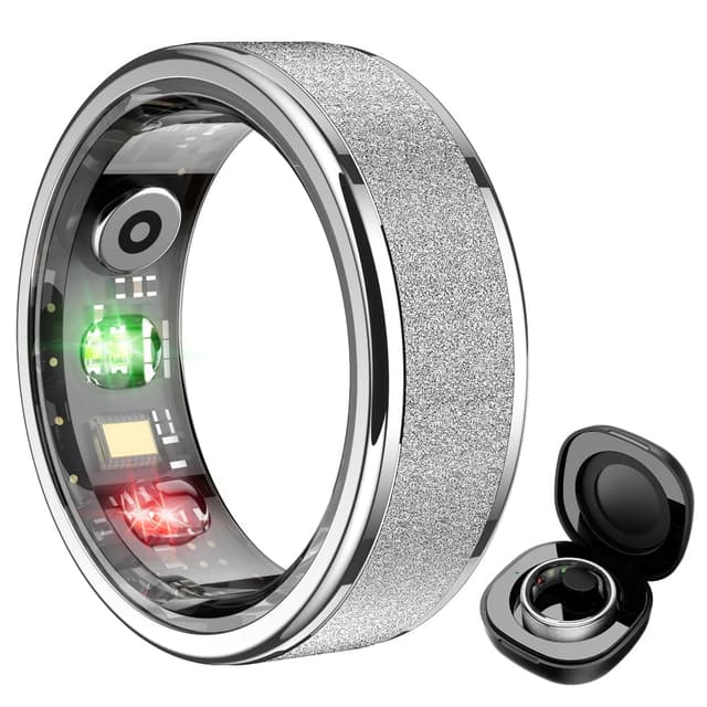 COLMI R10 Smart Ring, Smart Health Ring for Women, Features Heart Rate, Blood Oxygen, Sleep Monitoring, Pedometer, and Fitness Tracker, No Subscription Fee. (Silver, 10#)