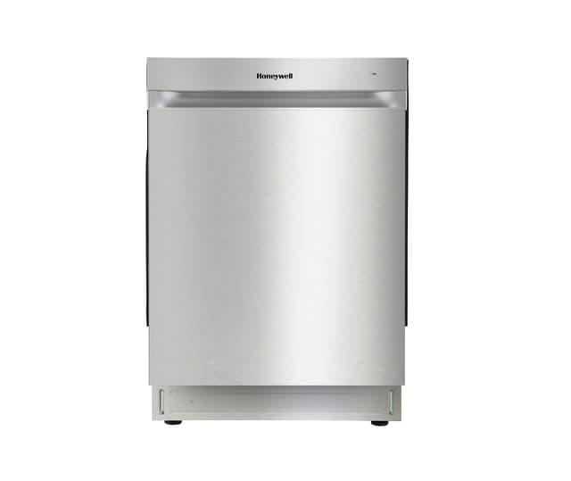 Honeywell 24 Inch Dishwasher with 12 Place settings, 7 Washing Cycles, Stainless Steel and Plastic Tub, UL/Energy Star- Stainless Steel