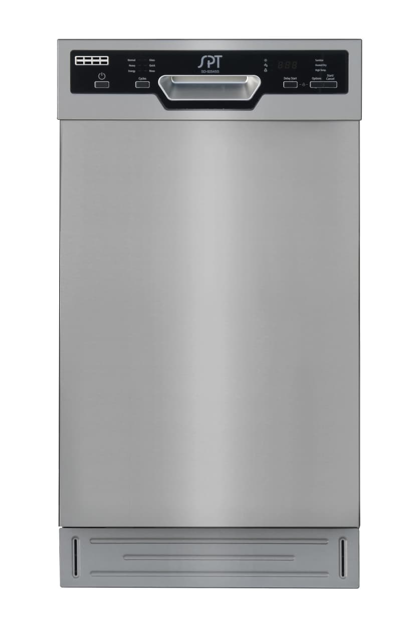 SPT SD-9254SSA 18″ Wide Built-In Stainless Steel Dishwasher w/Heated Drying, ENERGY STAR, 6 Wash Programs, 8 Place Settings and Stainless Steel Tub