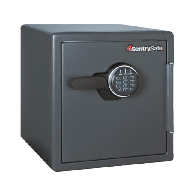 SentrySafe Black Fireproof Safe with Digital Push Button Keypad, Home Safe For Money, Documents, and other Valuables, 1.23 Cubic Feet, SF123ES