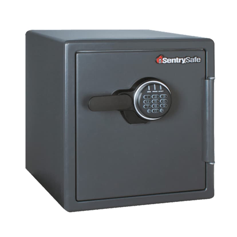 SentrySafe Black Fireproof Safe with Digital Push Button Keypad, Home Safe For Money, Documents, and other Valuables, 1.23 Cubic Feet, SF123ES