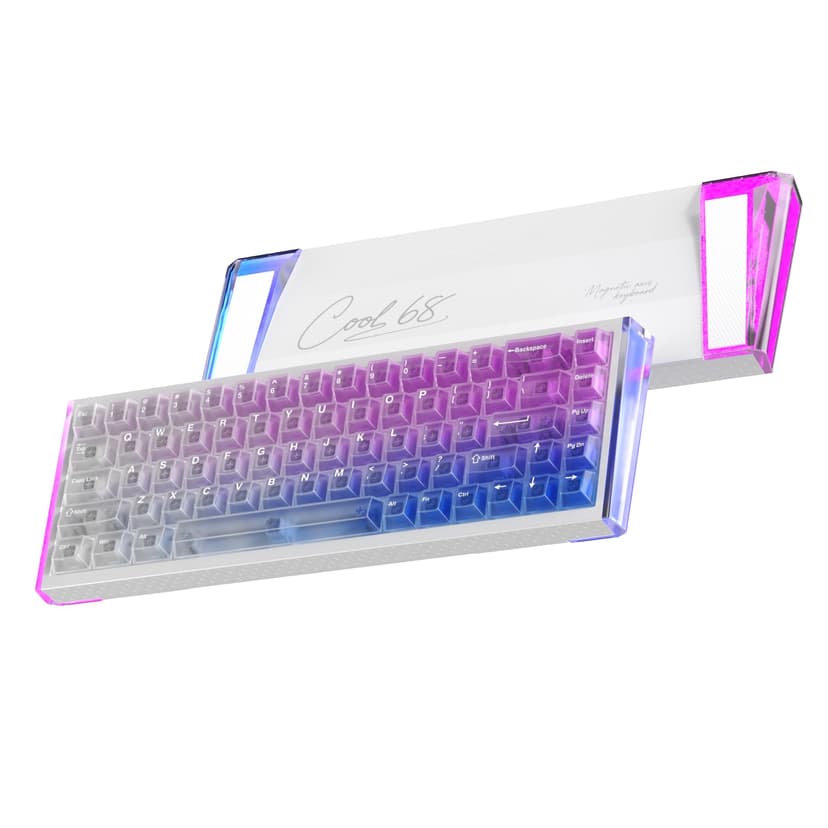 DAREU COOL68 60% Wired Gaming Keyboard, Rapid Trigger Magnetic Switch Keyboard with 8000Hz Polling Rate, Adjustable Actuation, 0.1ms Latency, Gasket Mount, Hot swappable, RGB Light